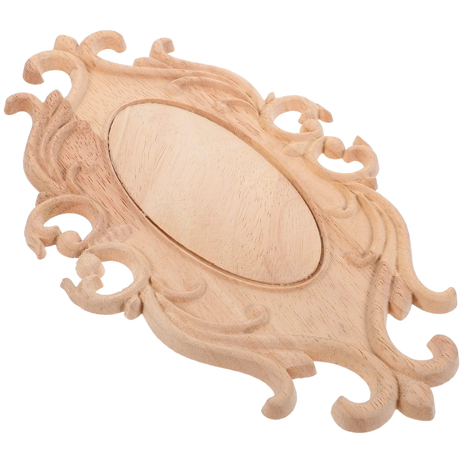 

Wood Carving Decoration Retro DIY Material Wooden Carved Onlay Appliques Door Bed Cabinet Unpainted for Doors Craft