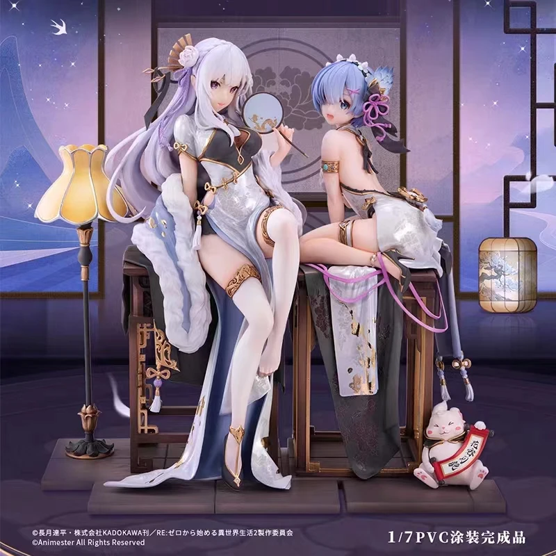 

100% Оригинальный производитель аниме большой манги, аниме от нуля Рем Эмилия, элегантная красота 1/7, экшн-фигурка ручной работы, аниме, модель куклы