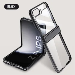 Tempered Glass Protective Case for Samsung Galaxy Z Flip - Enhanced Spring Hinge & All-Inclusive Camera Protection (Black)