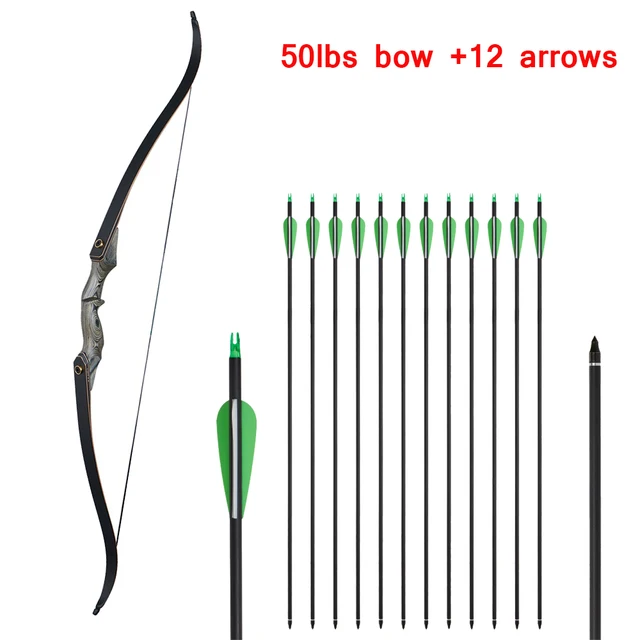 50lbs bow green arro