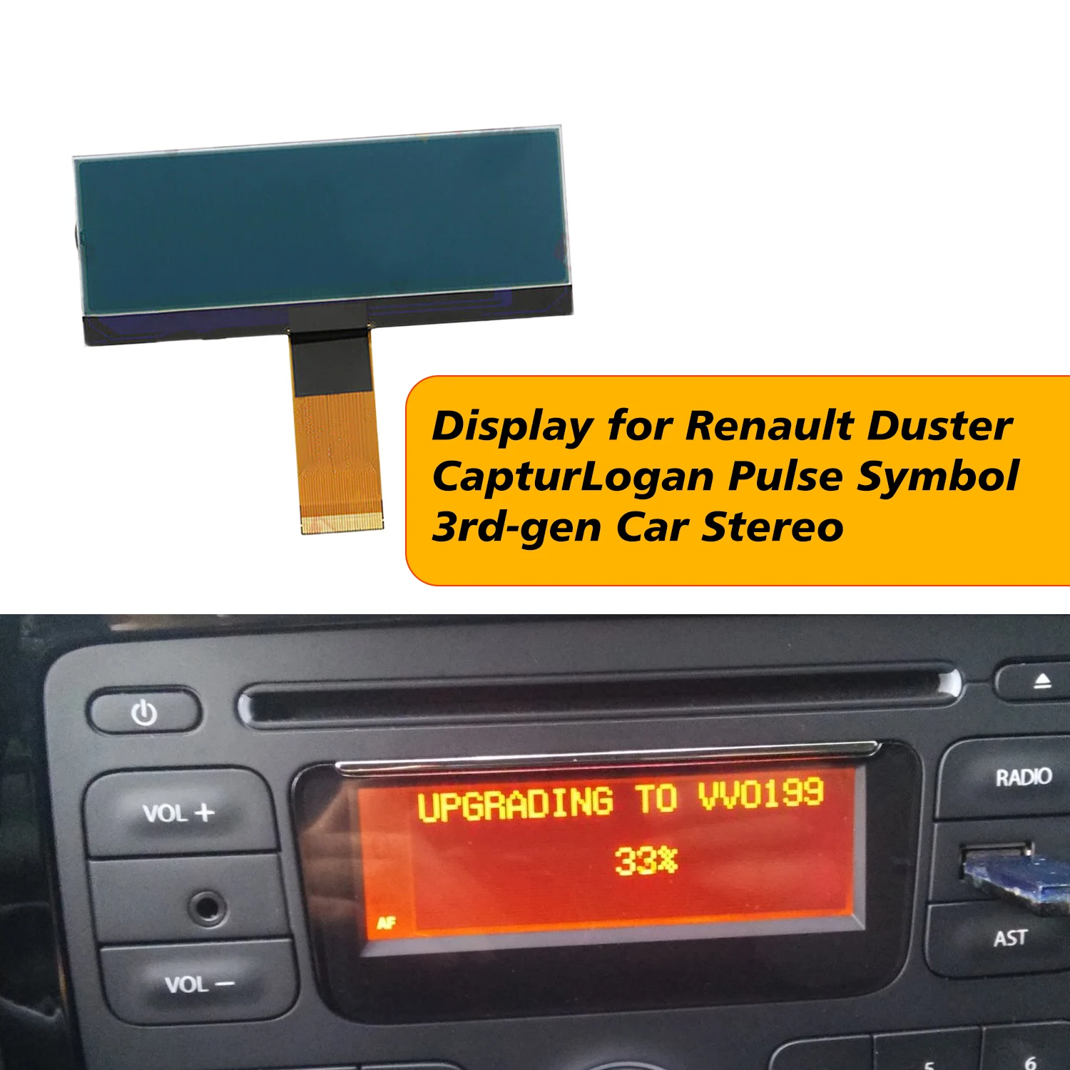 AGC-1220RF-A AGC-0060RF-A 르노 다치아 산데로 더스터 캡처 로건 펄스 심볼 메르세데스 2008-2018용 새 LCD 디스플레이 화면