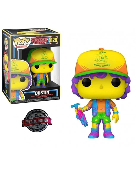 Funko Pop Dustin Stranger Black Light Special Edition 828 - Action Figures - AliExpress