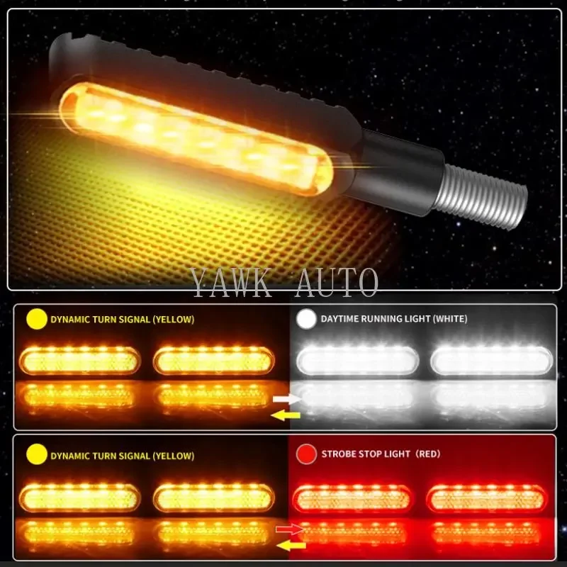 Kit De 4 Indicadores LED Intermitentes Para Moto