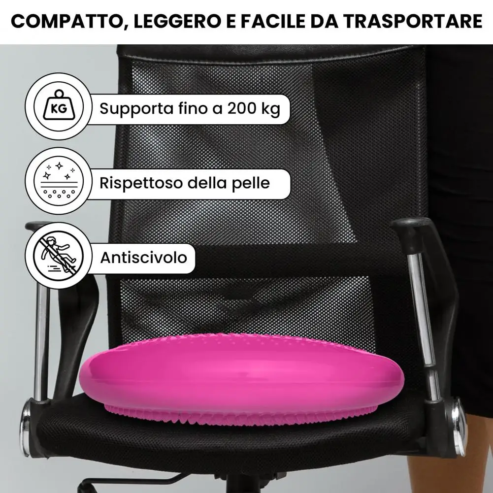 Wiggle Cushion Balance Board for Yoga Fitness with Foot Massage Relief Cushion for Kids Adults Round Wiggle Disc with Pump Round