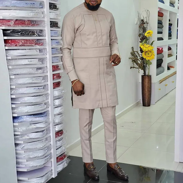 Mide Patterned Long Sleeve Dashiki Outfit