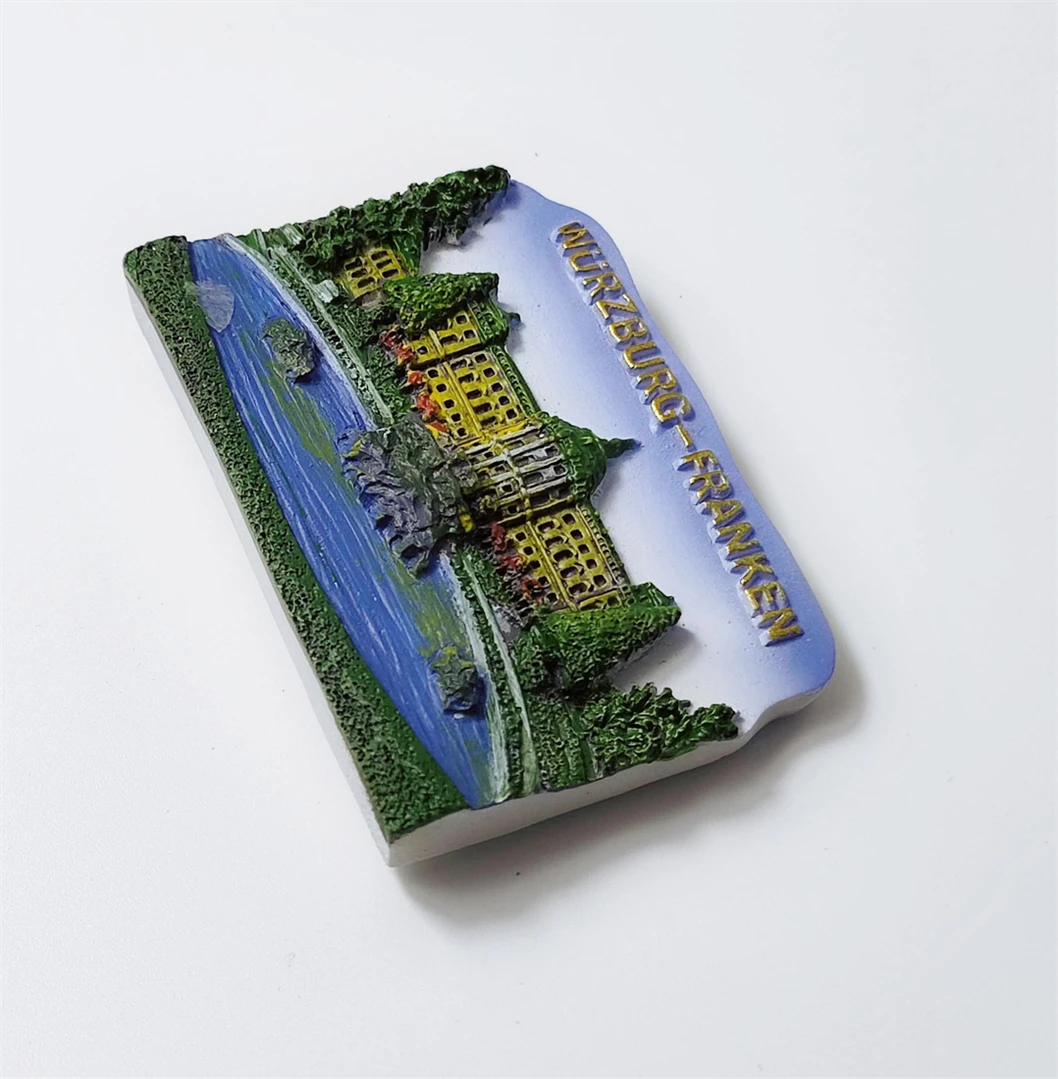 Wurzburg 프랑켄 독일 3D 냉장고 자석 기념품 선물, 송진 수제 냉장고 자석, 홈 데코 컬렉션