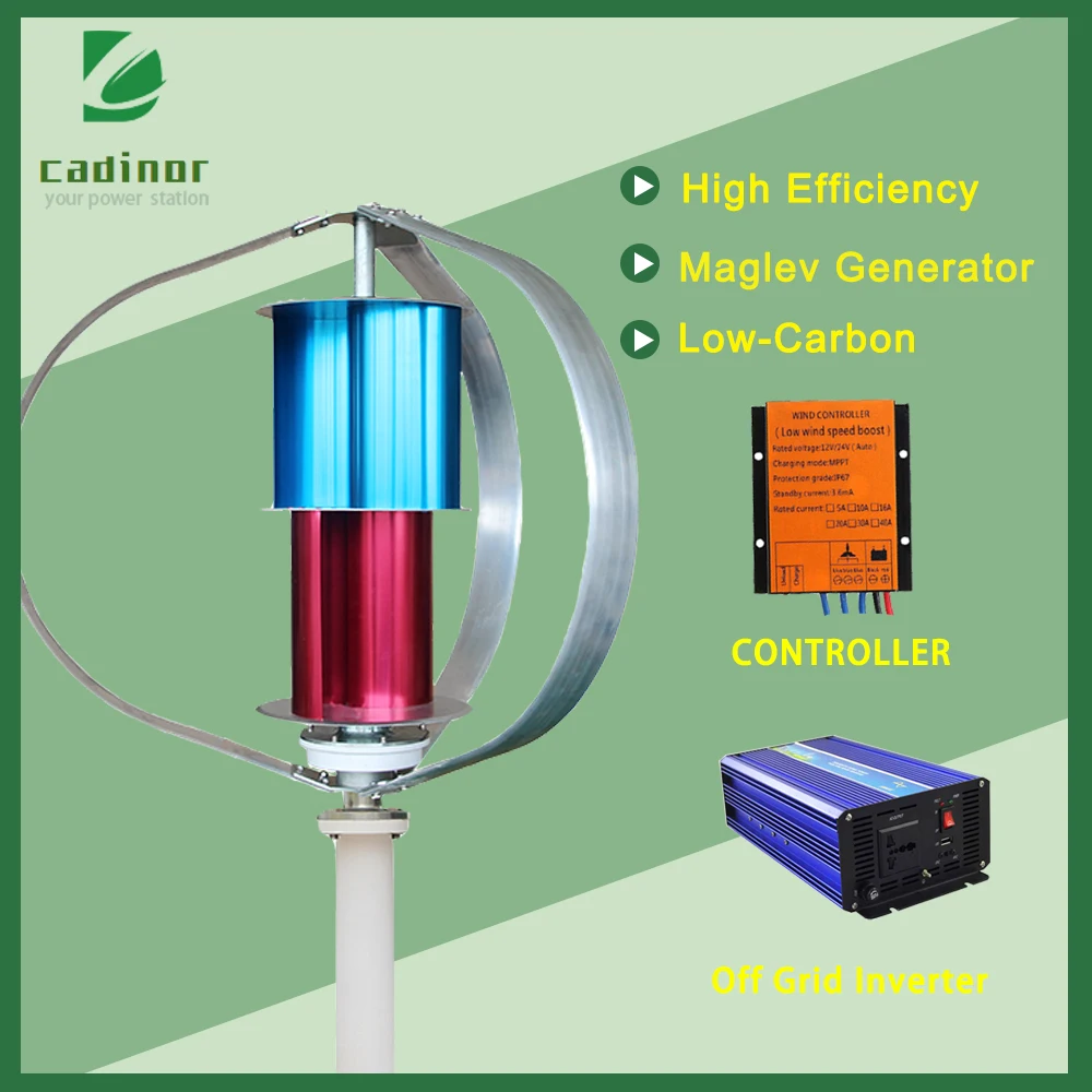Generatore Di Corrente A Turbina Eolica Verticale 8Kw Energia Libera 12V-48V 3 Pale Regolatore Di Carica Mppt Inverter Off Grid