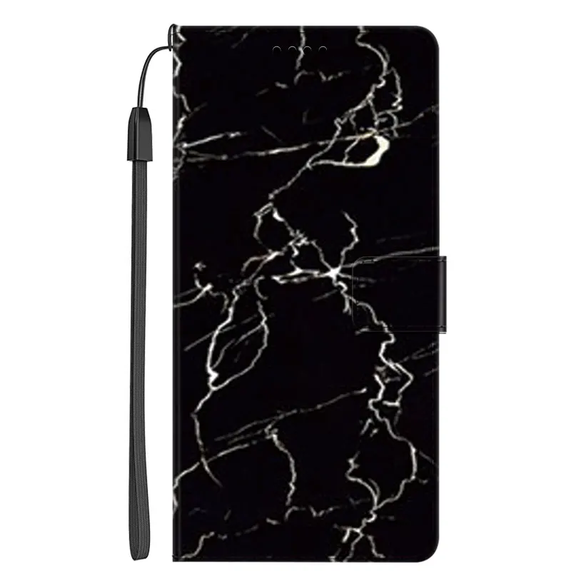 Luxury Marble Leather Flip Wallet Phone Case with Stand and Book Cover Design