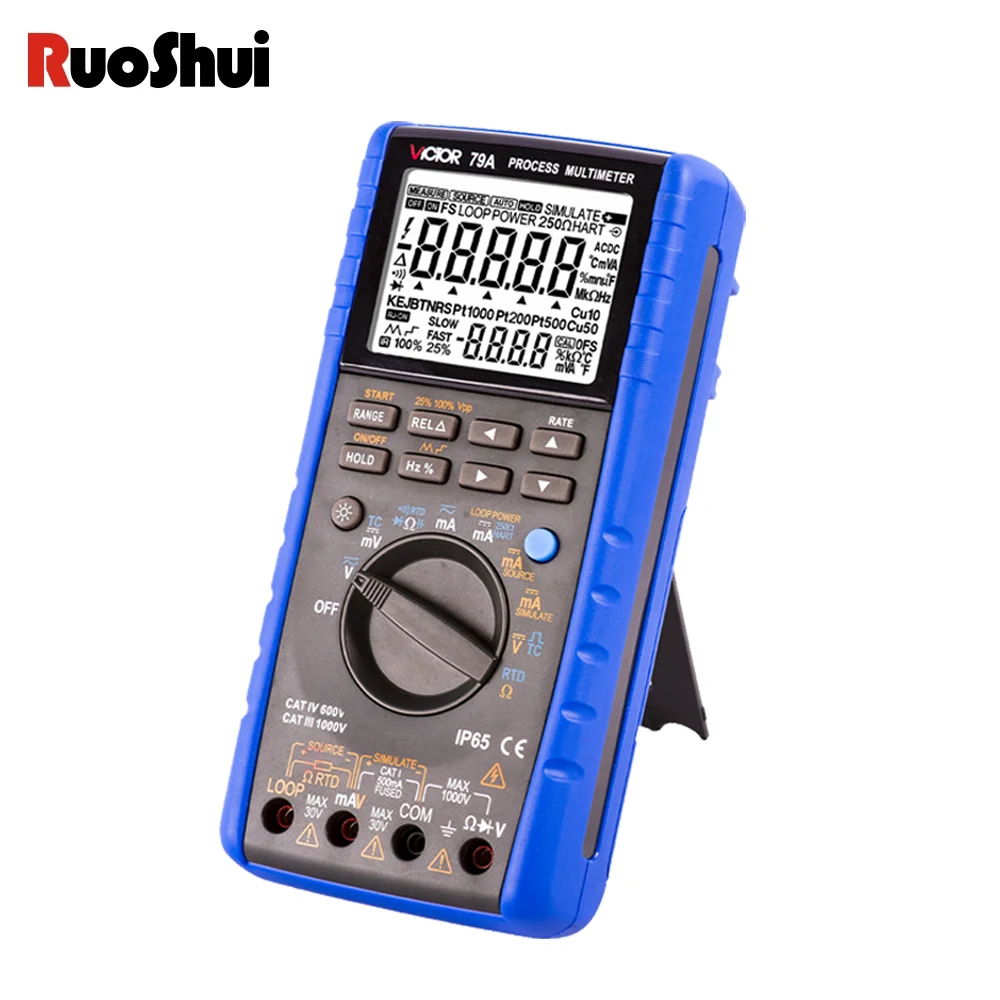 Victor79ProcessMultimeterCalibratorVoltimetroLargeLCDAutoRange