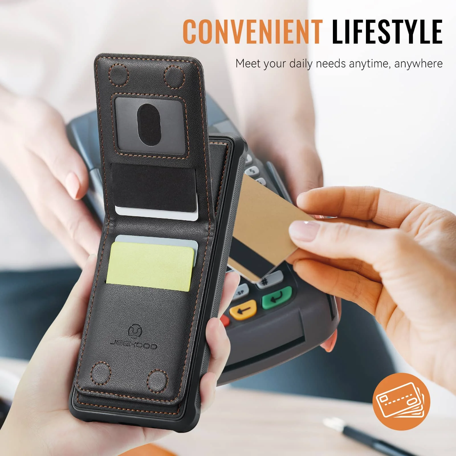 Magnetic 2-in-1 Detachable Wallet Case with Card Holder and Kickstand