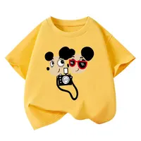 T-shirts et chemisiers à manches courtes pour filles, uniformes scolaires d'été 2025 pour adolescentes, tenues en coton pour enfants, vêtements d'extérieur pour tout-petits 4