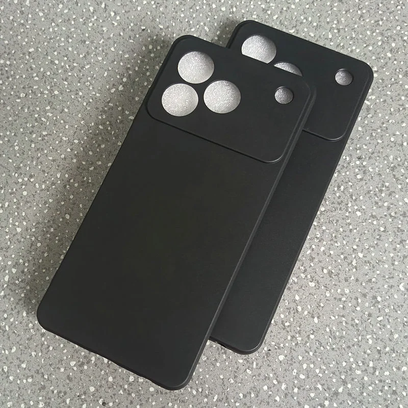 Sleek Black TPU Matte Silicone Phone Case - Slim, Soft Protective Back Cover