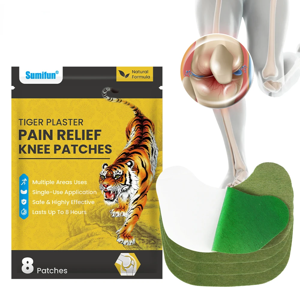 

8Pcs Tiger Pain Relief Patch Knee Joint Analgesia Stickers Treatment Synovitis Synovial Meniscus Ache Medical Plaster