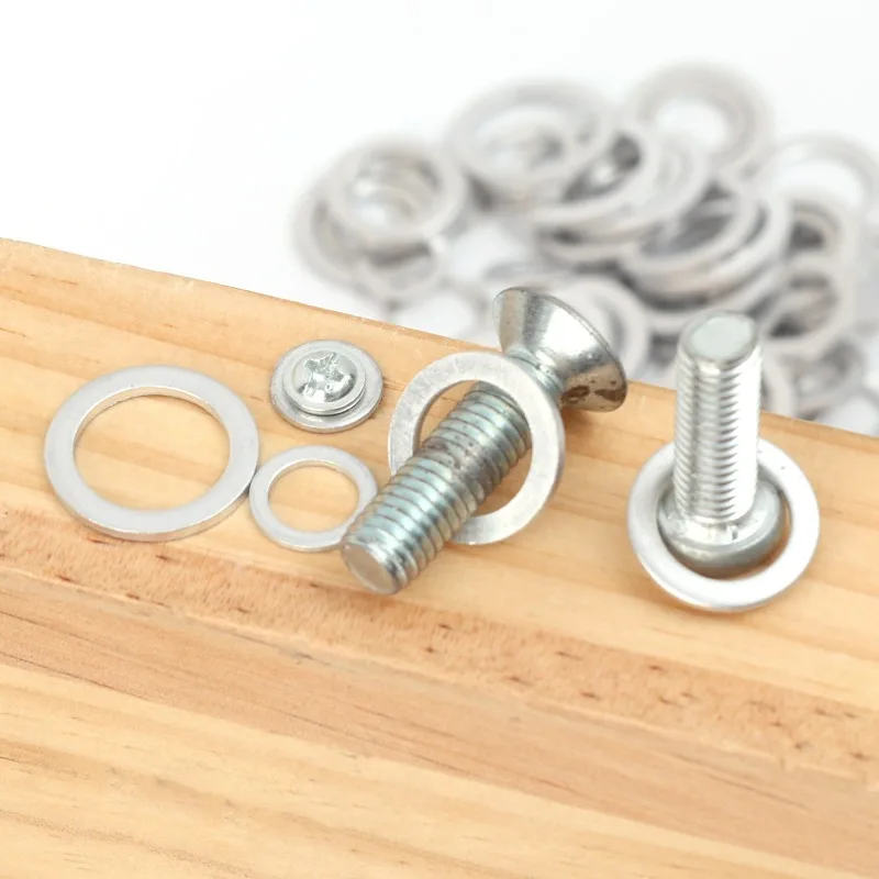 Aluminum Flat Washers Metal O Ring Fasteners Gaskets Set Assortment Flat Washer Oil Drain Gaskets M6 M8 M10 M12 M14 M16 100PCS
