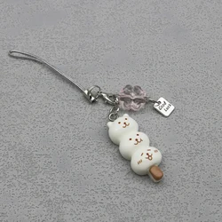 Handmade Kawaii Dango Bear & Cat Charm Pendant: Cute Japanese - Style Accessory - Other (A Pink)