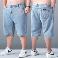 Men Plus Size Short Jeans Pants Denim Shorts Straight Cutting Pants Summer Short Pants 1
