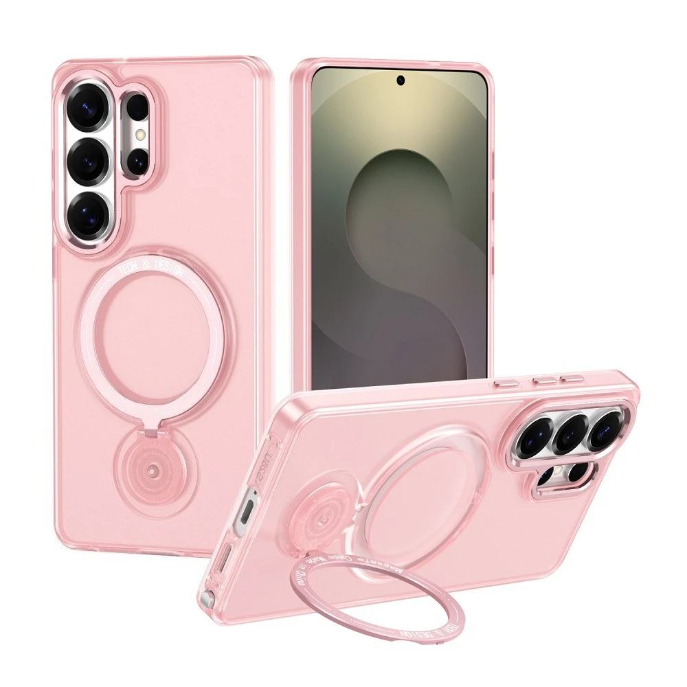 Matte Translucent Magnetic Bracket Phone Case with Ultra Protection