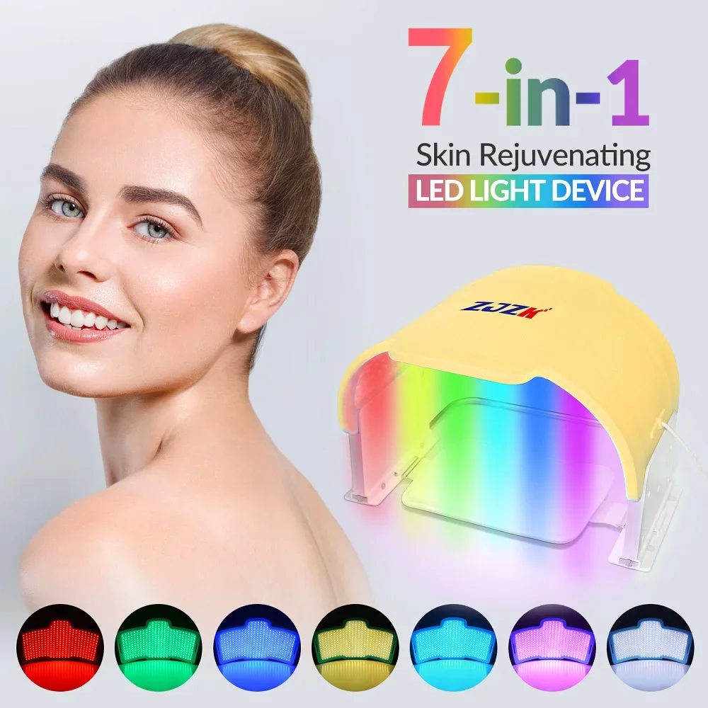 

ZJZK Silicone Wholesale Beauty Supply Products Maske Full Face Women Cosmetics Beauty 7 Color for Skin Tightening Anti-Aging