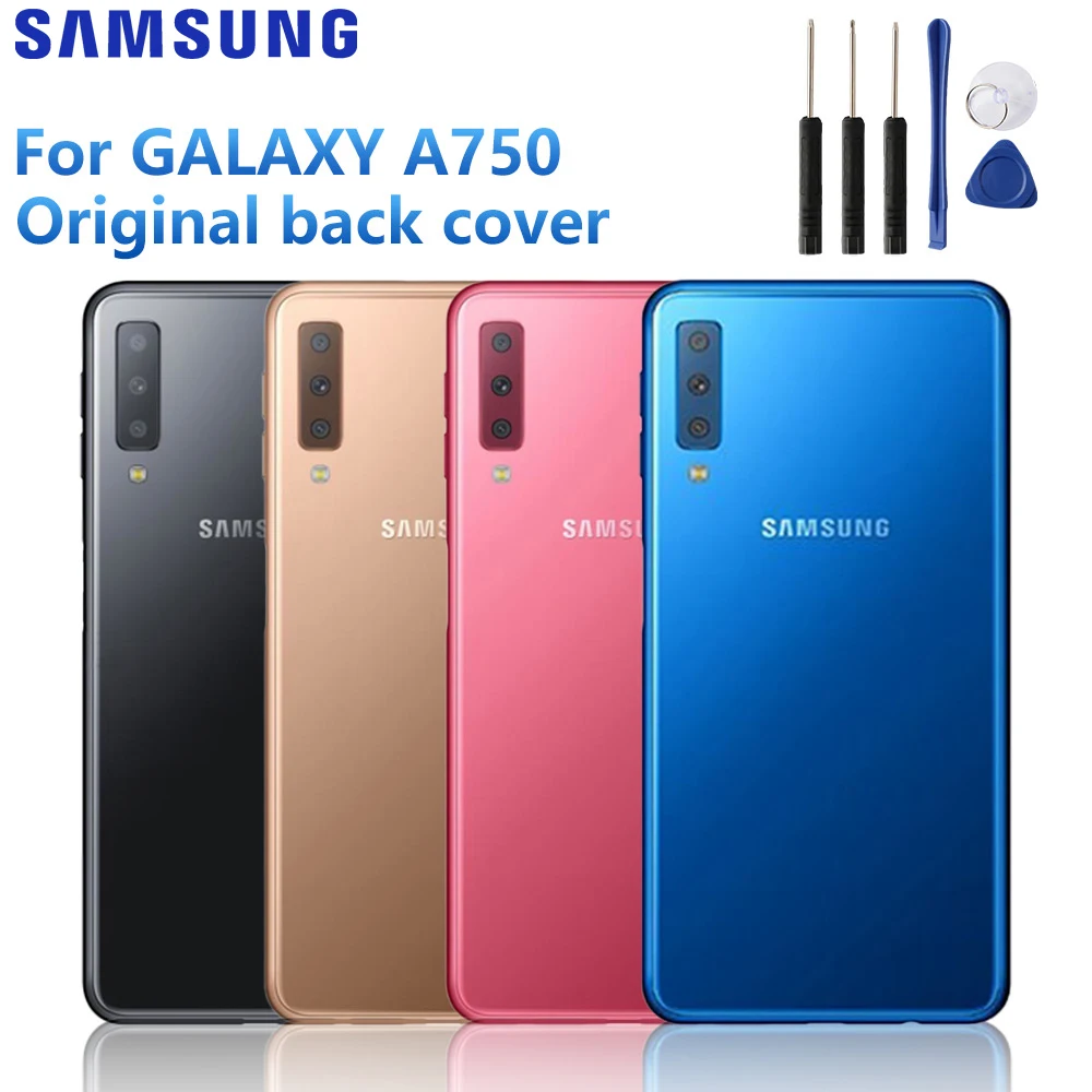 Funda de batería Original para Galaxy A7, versión 2018, A750, A730x, funda trasera de funda de cristal para teléfono - AliExpress