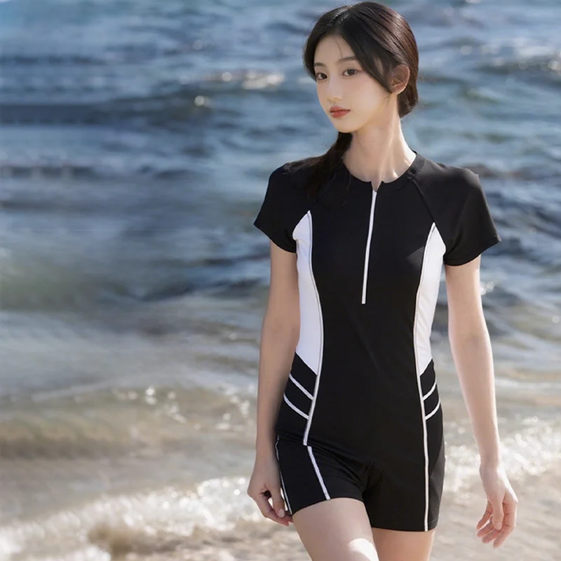 2025 New Women's One-Piece Competitive Swimming Suit Conservative Briefs Slimming Design  for Swimming Gym - 2