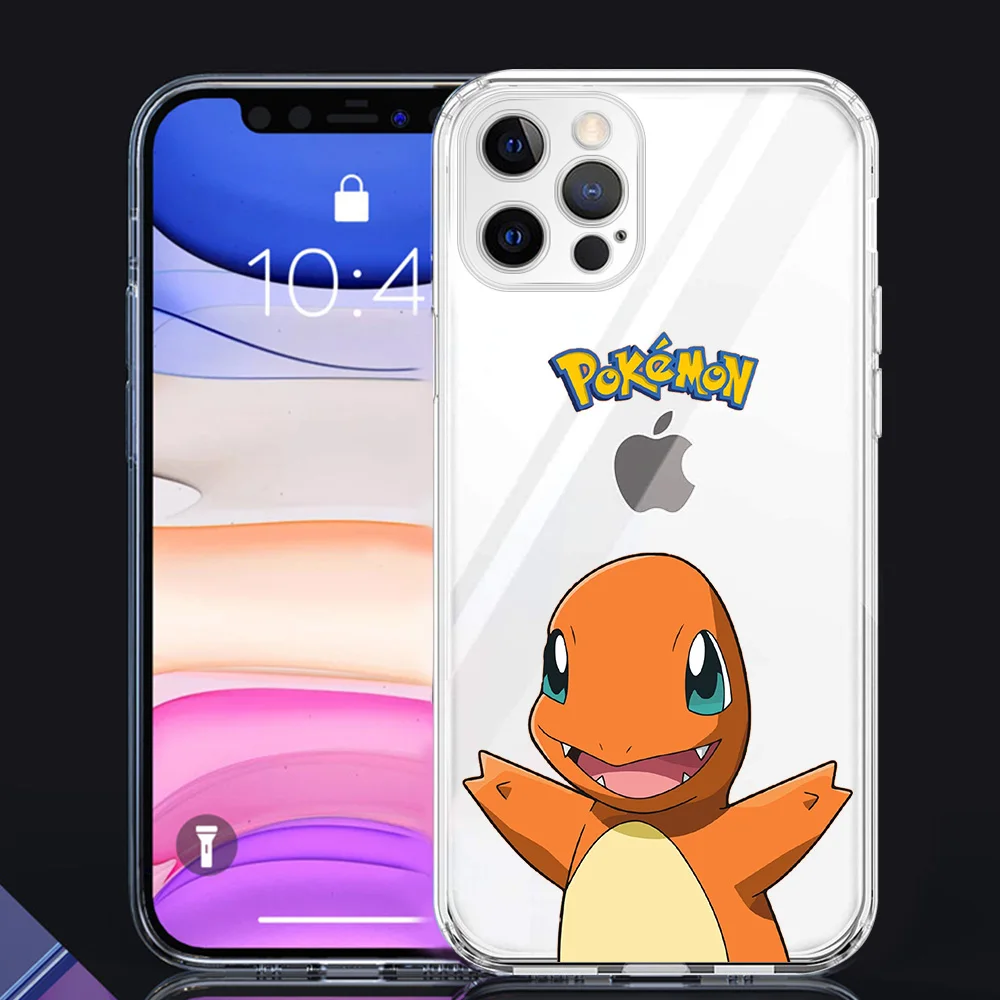 Anime Pokemon Clear Case For Apple iPhone 13 11 12 Pro 7 XR X XS X Max 8 6 6S Plus 5 5S SE 2022 Silicone Phone Coque 13 mini case