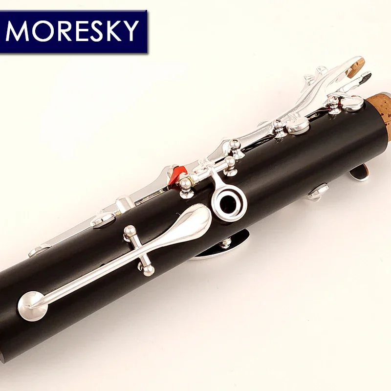 MORESKY Ebony Wood/Grenadilla Professional Clarinet Bb Silver Plated 19 Keys Sib Klarnet &middot;Brilliant