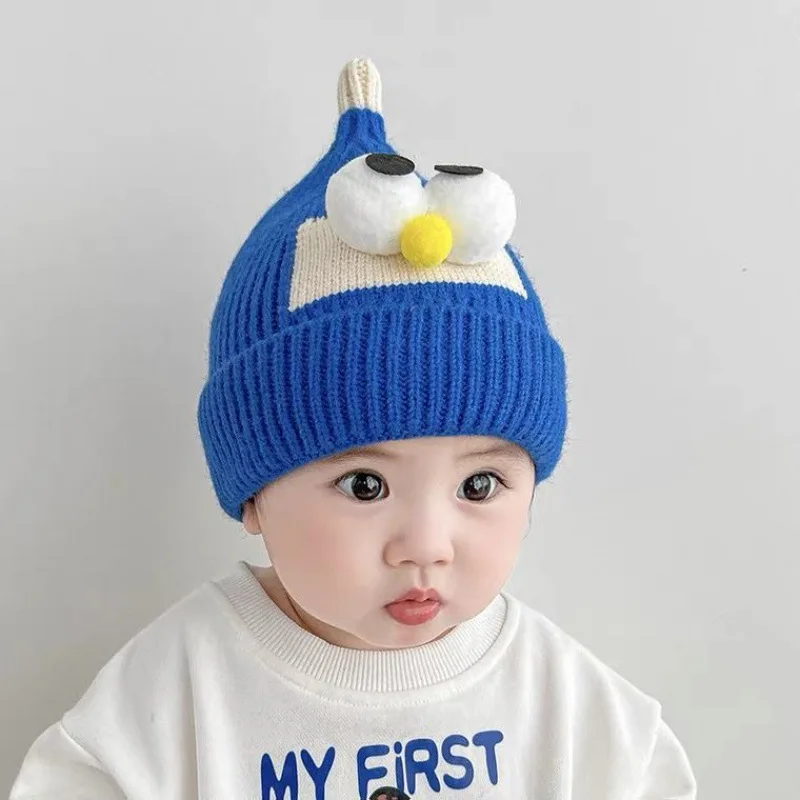 가을 겨울용 귀여운 아기 모자, 만화 니트 유아 따뜻한 니트 어린이 모자, 여아 남아 아기 모자, 신생아 모자, 7 가지 색상