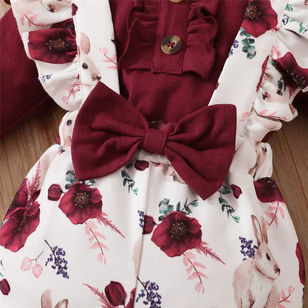 Set Di Abbigliamento Neonata Koala Orso - Pagliaccetto Maniche Lunghe + Pantaloni + Fascia, Autunno Inverno, 3 Pezzi