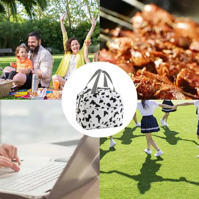 Lunch Box Animal Print Lunch Box Sack Cooler Tote High Capacity Insulated Cooler Bag For Outdoor Picnic School Travel
