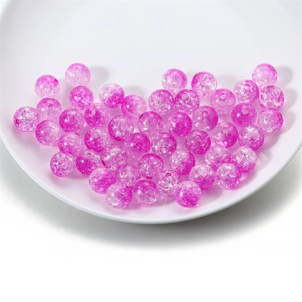 8-12mm Mixed Farbe Kunststoff Explodierenden Perlen Lose Spacer Perlen Handgemachte Perlen Für DIY Schmuck Machen Armband Finding zubehör – Detail 5
