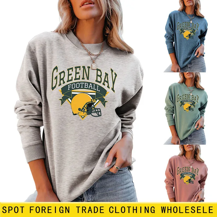 

Geen Bay Fun Pattern Print Women's Fall and Winter Long Sleeve Sweatshirt Winter Clothes Women