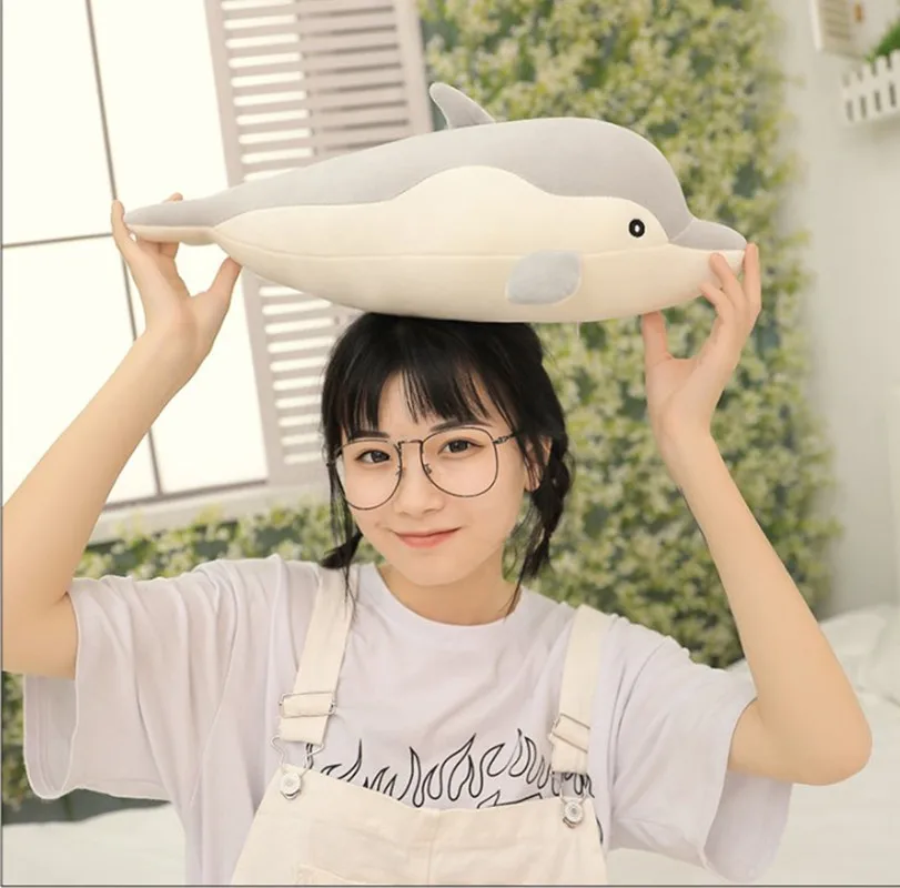 35cm Stuffed Dolphin Plush Toy Soft Cute Animal Dolls Sofa Decoration Baby Pillow Cushion for Kids Children Gifts 2