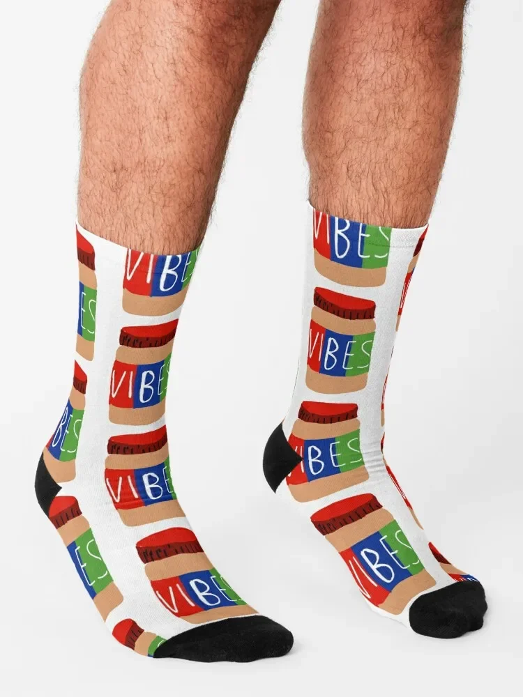 Peanut butter vibes Socks anime luxury ankle custom sports Men's Socks Luxury Women's