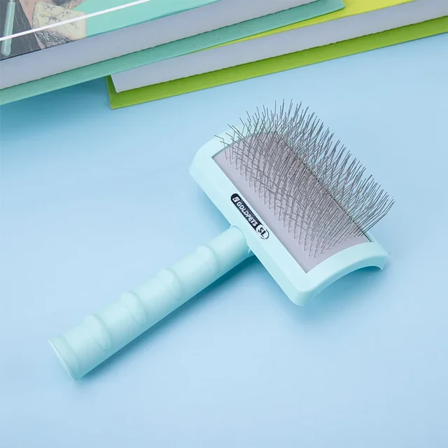 Pet Grooming Comb Shedding Hair Remove Needle Brush Slicker Massage Easy To Cleaning Large Dog Cat Fluffy Hair Tool Pet Supplies 4