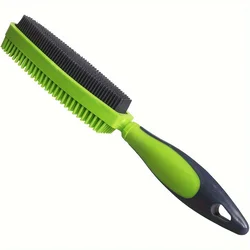 Pet Hair Remover Brush: Gentle Grooming and Massage Tool for Pets, Effortless Lint Cleaning for Fabric and Furniture (Grayish green)