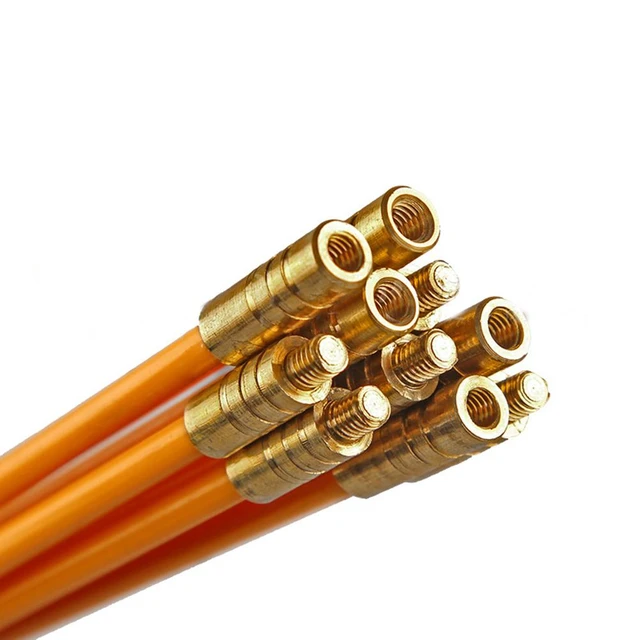 Practical 10pcs/set 33cm Orange Fiberglass Wire Cable Running Rods