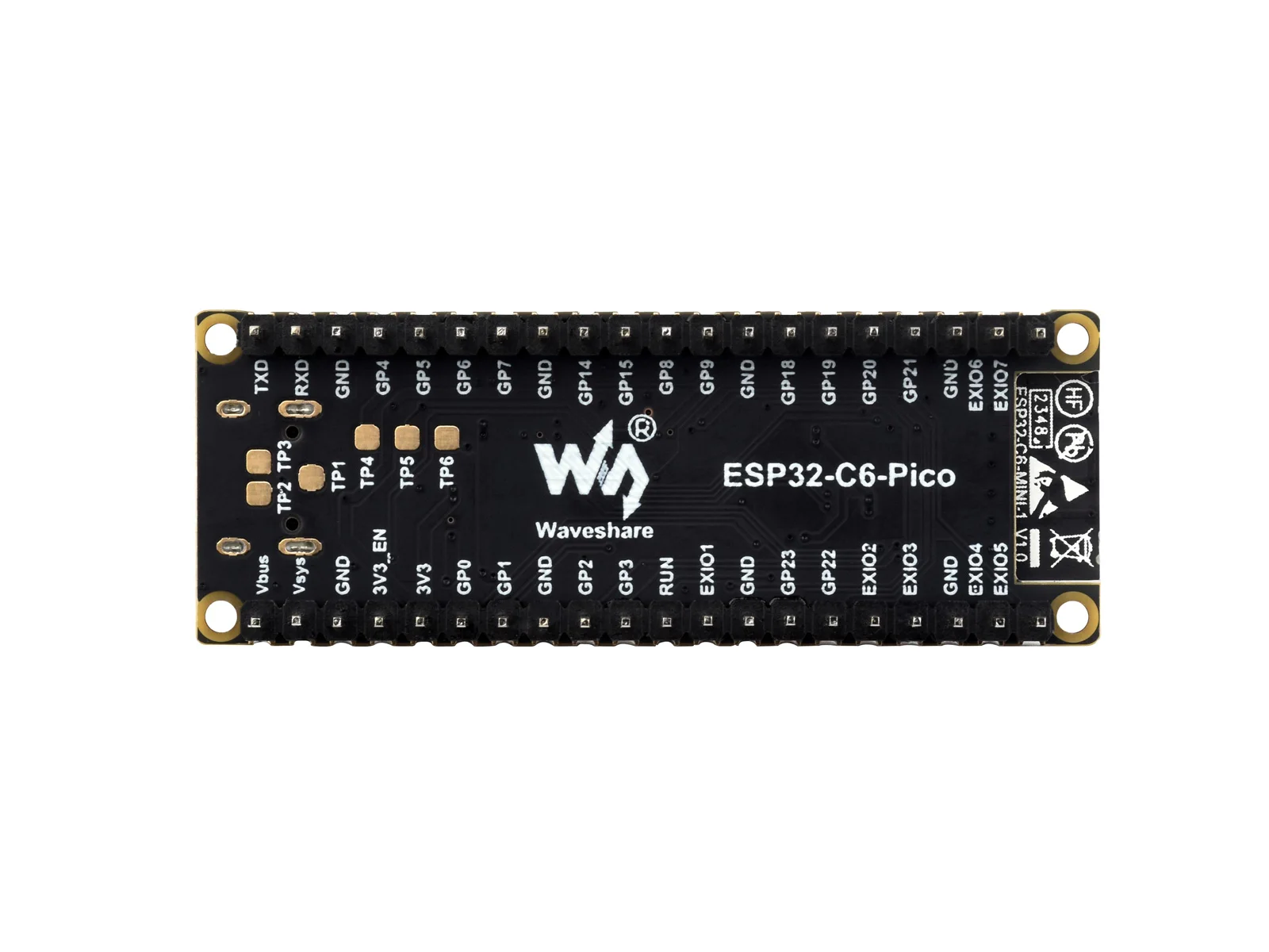ESP32-C6-Pico-M    , WiFi 6  , 160MHz ̱ ھ μ, ESP32-C6-MINI-1 