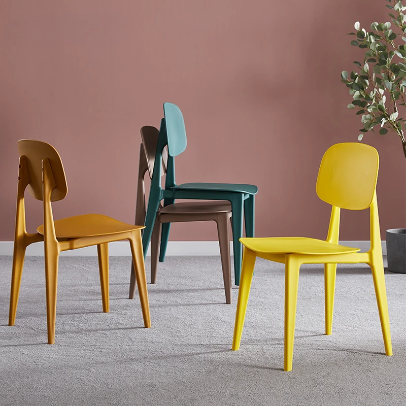 

Modern and minimalist Nordic dining chairs, household adult backrest chairs, restaurant stools, desks, chairs, plastic leisure