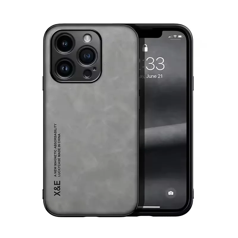 Enhanced Leather Magnetic Phone Case - Shockproof Cover