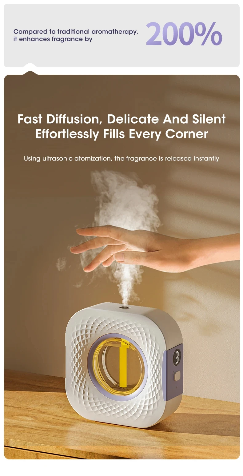 Smart Aroma Diffuser Air Purifier With Digital Display And Gears_voghion.com