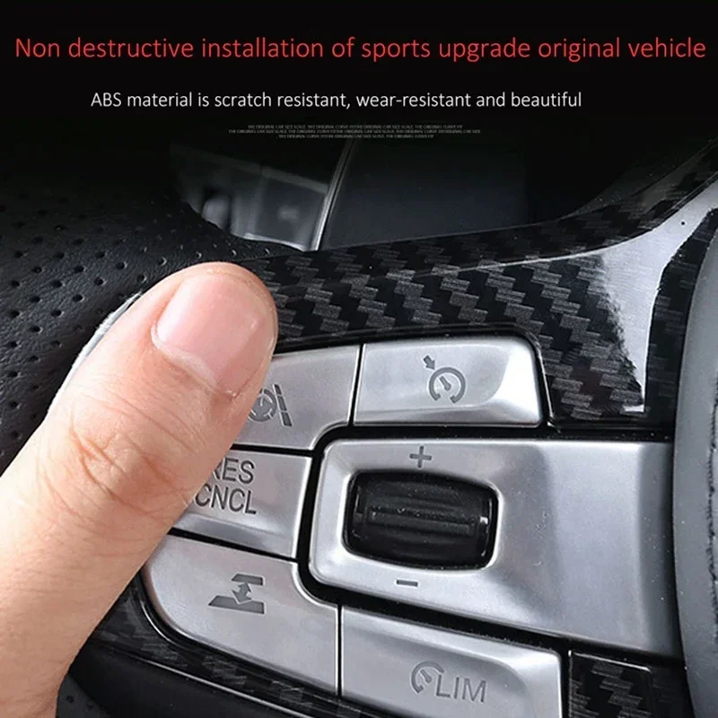 Decoro Volante In ABS Effetto Carbonio Per BMW F44 G20 G30 X3 G01 X4 G02 X5 G05 X6 G06, Facile Installazione Adesiva