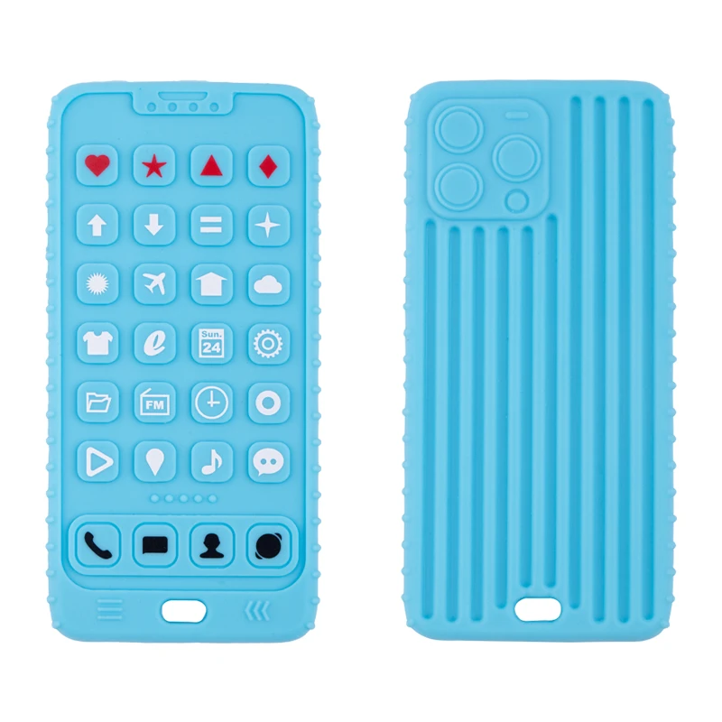 BPA Free Silicone Teether Mobile Phone Shape Chewing Teethers Baby Rodent Pain Relief Teething Toys Kids Sensory Toy teething toys silicone teething toys baby teething toys silicone teether