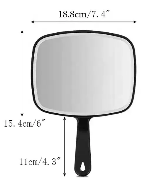 Handheld Mirror Big Mirrors Portable Hand Mirrors with Handle for Barber,Shower,Haircut,Hairdressers,Salon for Women Men