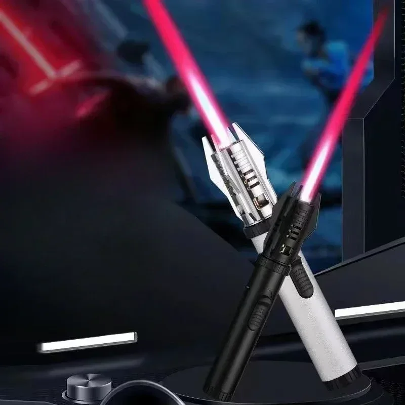 Planet Lightsaber Butane Gas Lighter 360&deg; Use Metal Outdoor Windproof Turbine Torch Jet Lighter Gun BBQ Welding Cigar Tool