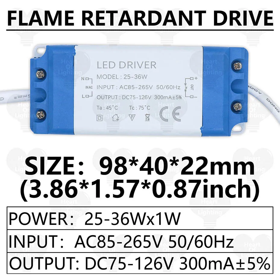 LED-Treiber 3W 5W 7W 9W 10W 12W 15W 18W 20W 24W 36W Netzteil Downlight-Beleuchtungstransformatoren Adapter für LED-Leuchten DIY – Detail 6