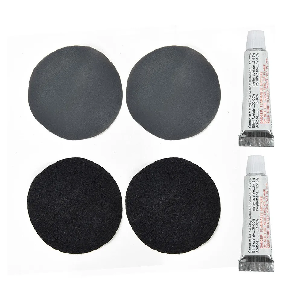 4pcs Patches With Glue PVC Inflating Air Bed Boat Sofa Repair Kit Patches Glue For Air Mattress Self-inflating Mat Repair Tools