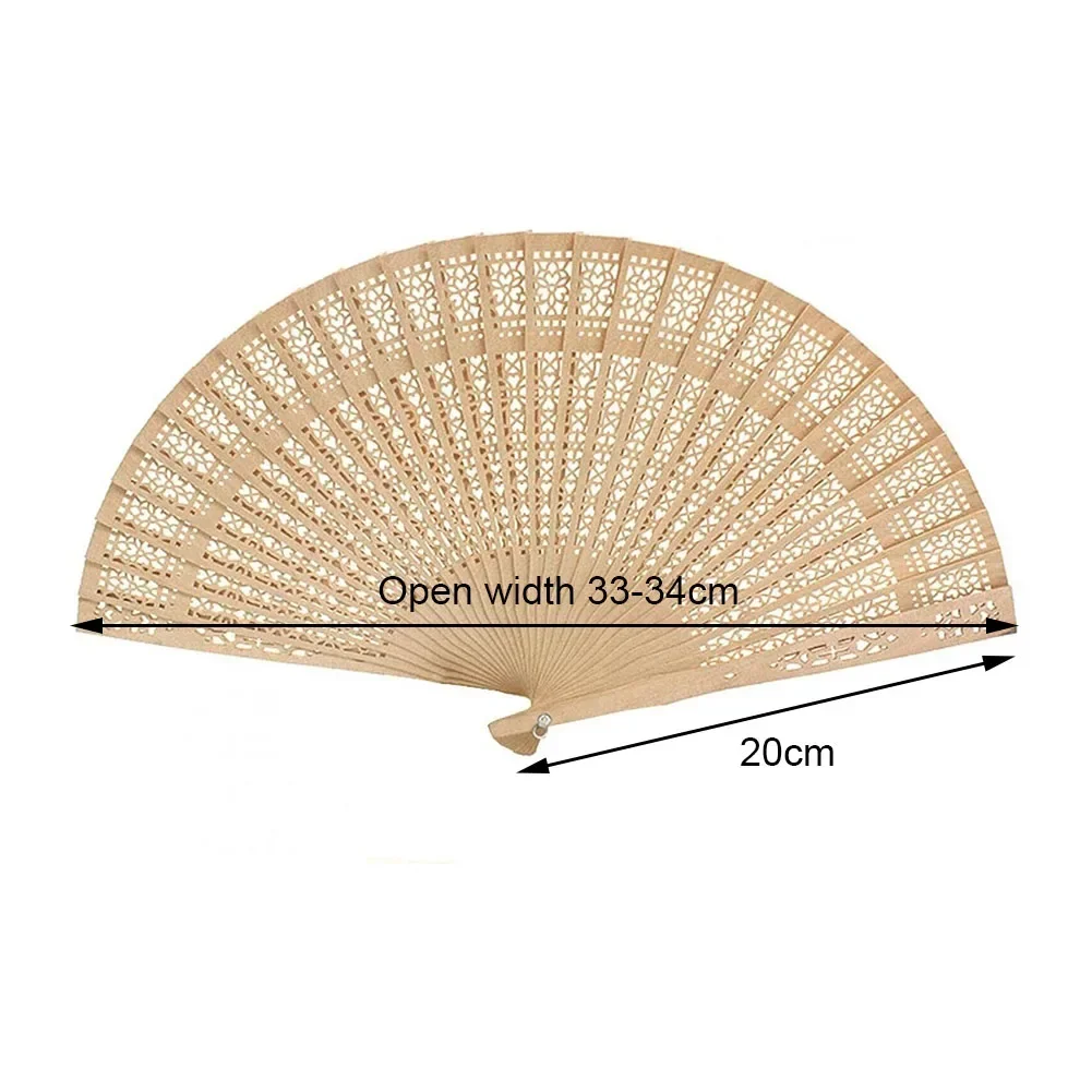 Folding Hand Held Fans Sandalwood Hand Fan Chinese Wooden Fan For Wedding Favors Baby Shower Dance Vintage Folding folding fan hand fan wooden hand fan