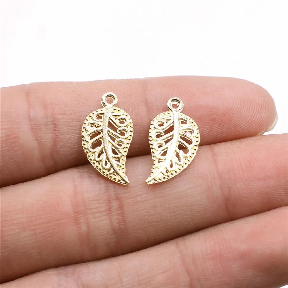 20pcs Plant Tree Leaf Charms DIY Retro Jewelry Bracelet Necklace Charms Pendant For Jewelry Making 