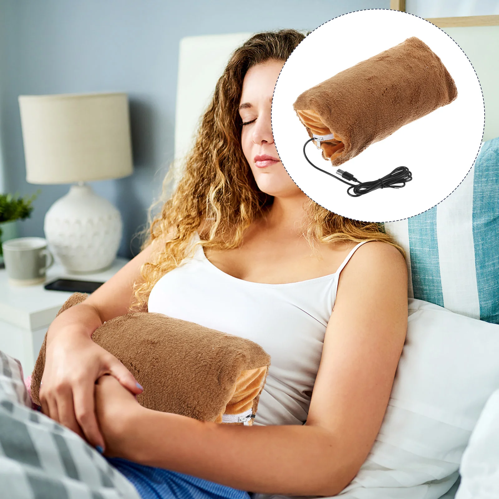 

1pc USB Rechargeable Hand Warmer Electric Heating Hand Warmer Winter Hand Muffs