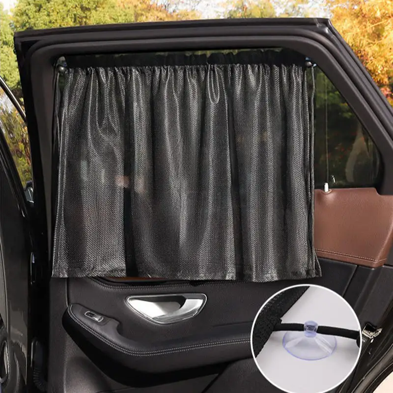 Car Sun Shade Curtains Side Window Sunshade Summer Sun Protection Light/UV Blocking Auto Privacy Blind Curtain